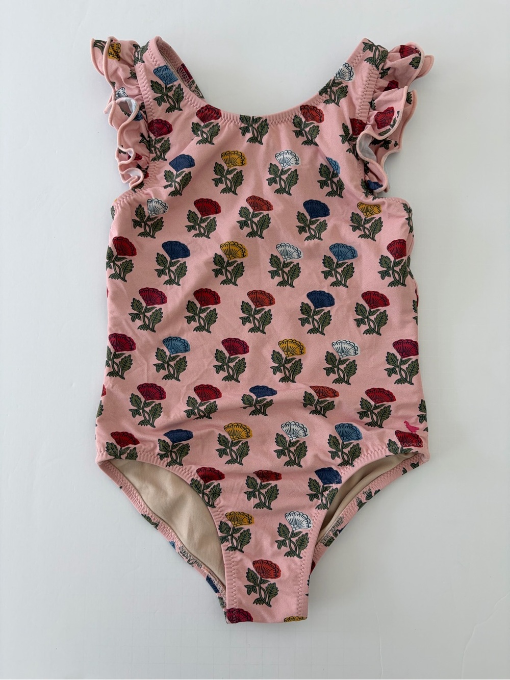 Pink Chicken Girls Multi Flower Drop Liv Suit Size 6 Swim Summer Beach One Piece